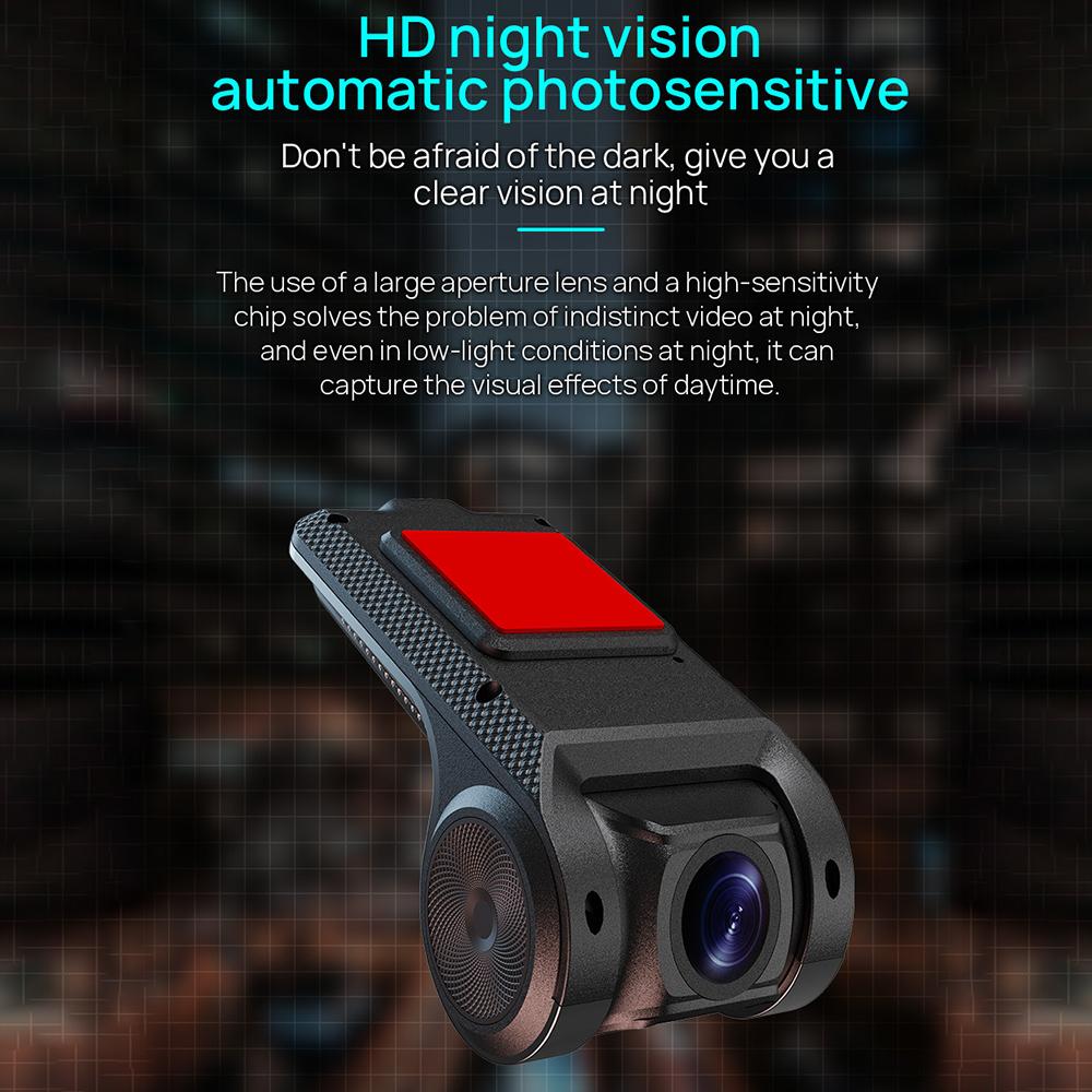 Car DVR Dash Cam Full HD 1080P Dash Cam For DVD Android Player ADAS LDWS Navigation Unit Auto Audio Voice Alarm Video Recording