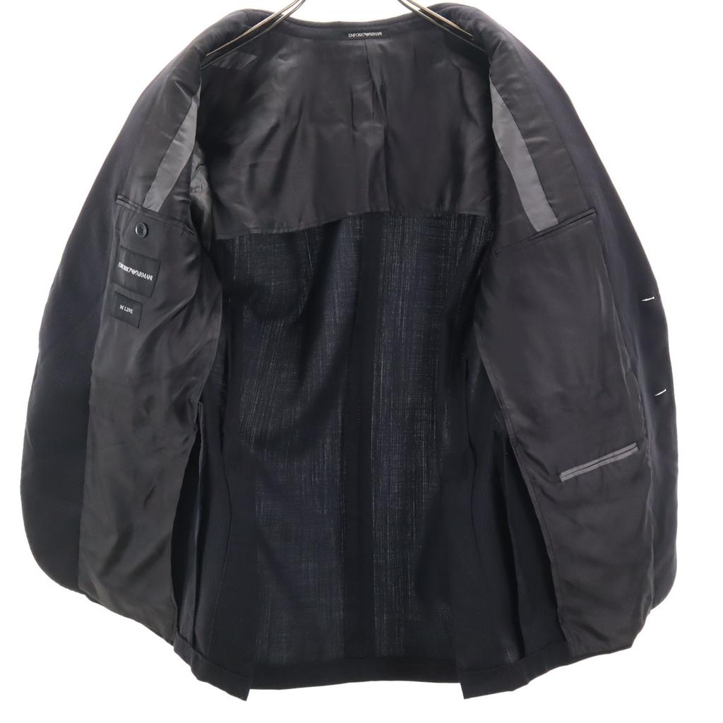 Emporio Armani Stripe Pants Suit Setup 48 Black Series Men's Used