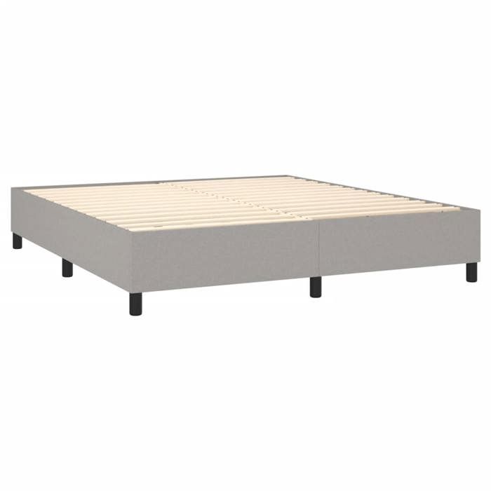 Maison Exclusive - Sommier à lattes de lit avec matelas Gris clair 180x200cm Tissu