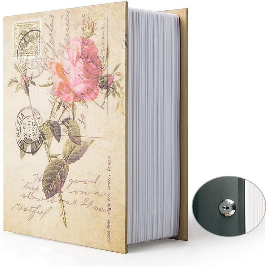 Decorative Book Safe Box With Password Lock, Vintage Faux Book Hidden Safe For Decoration, Diversion Book