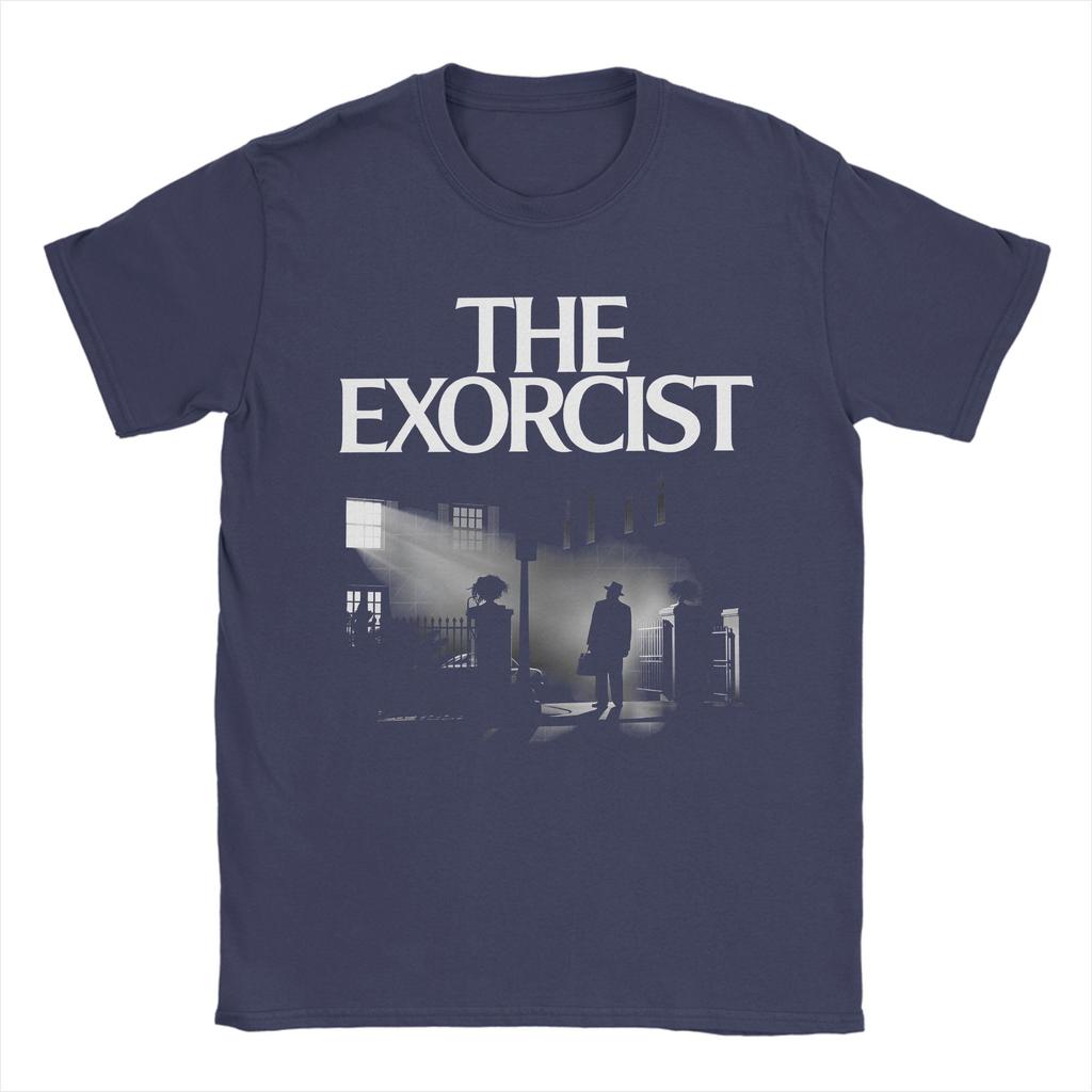 Men The Exorcist Scary Film T Shirt  Cotton Tops Funny Short Sleeve Crew Neck Tee Shirt Plus Size TShirt