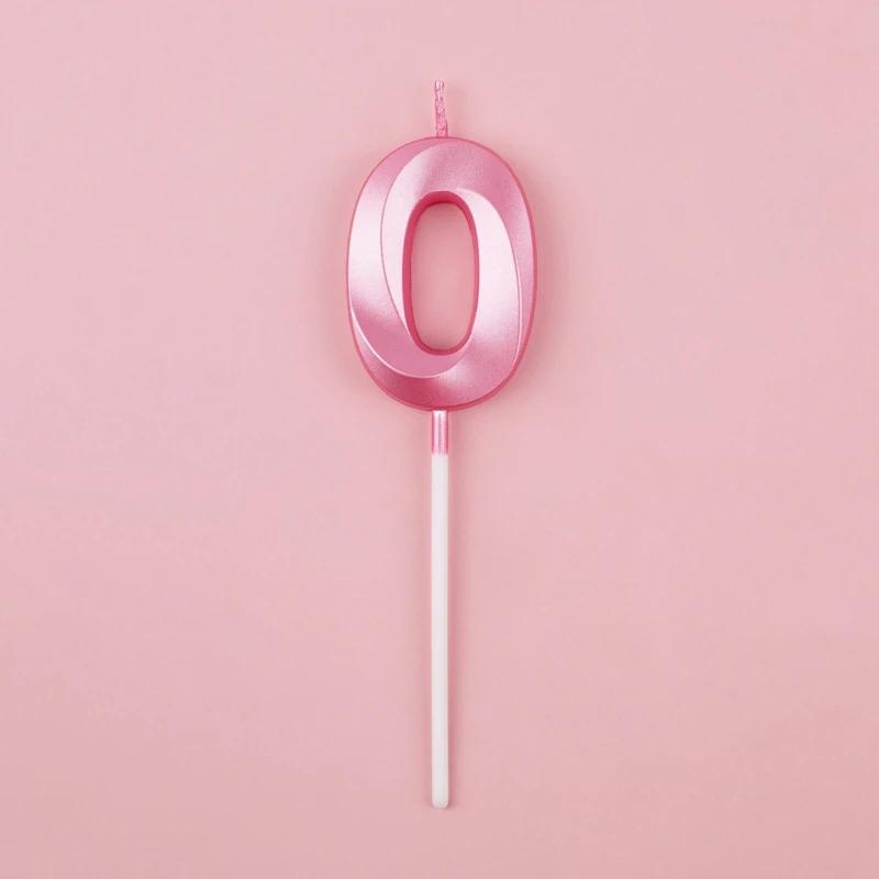 Pink Blue Digital Candle 0-9 Number Birthday Candles Cake Dessert Insert Decoration Baby Shower Anniversary Day Cake Decor