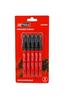 Awtools Permanent Markers Thin Black 5 Pcs.