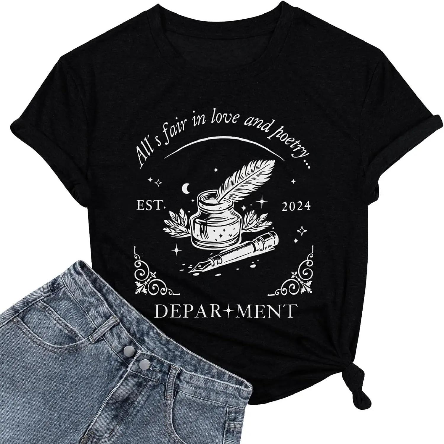 

All s Fair in Love and Poetry Shirt Women Country Music Concert Shirt New Album Tshirt Music Lovers Gift Tee Tops XXXXXL різнокольоровий