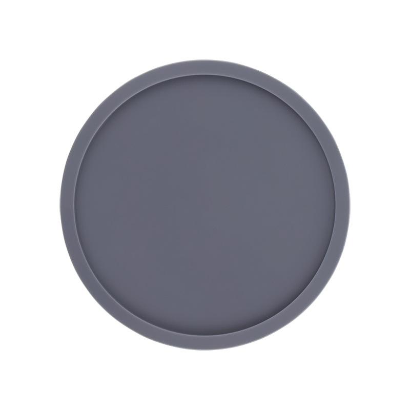 10cm Round Silicone Coaster with Spill-proof Ring Coaster Food Grade Non-slip Coaster Set