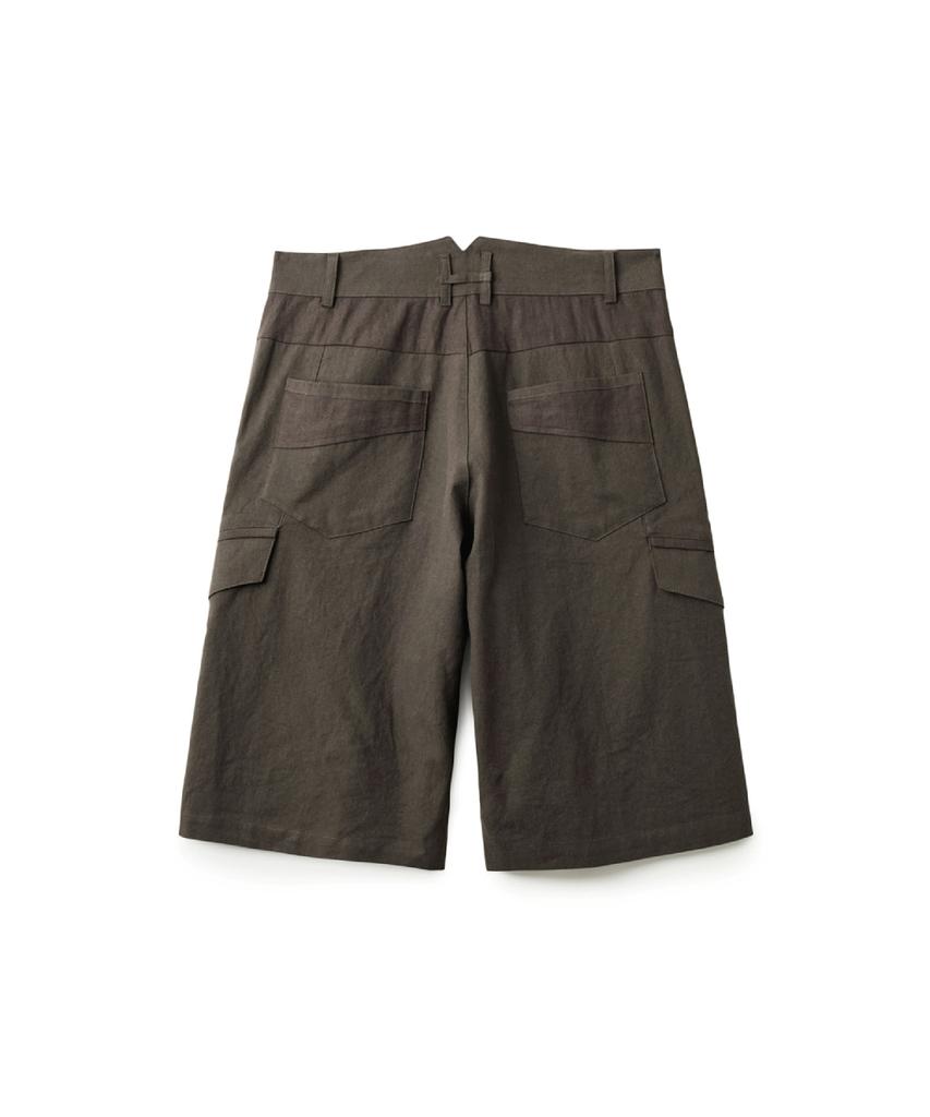 Haechinglum Flap Shorts Mud Brown