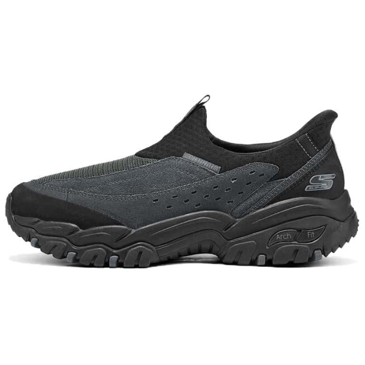 Skechers ArchFit Men Black Low Top Outdoor Shoes Comfort Versatile 237778C-DKGY 39.5
