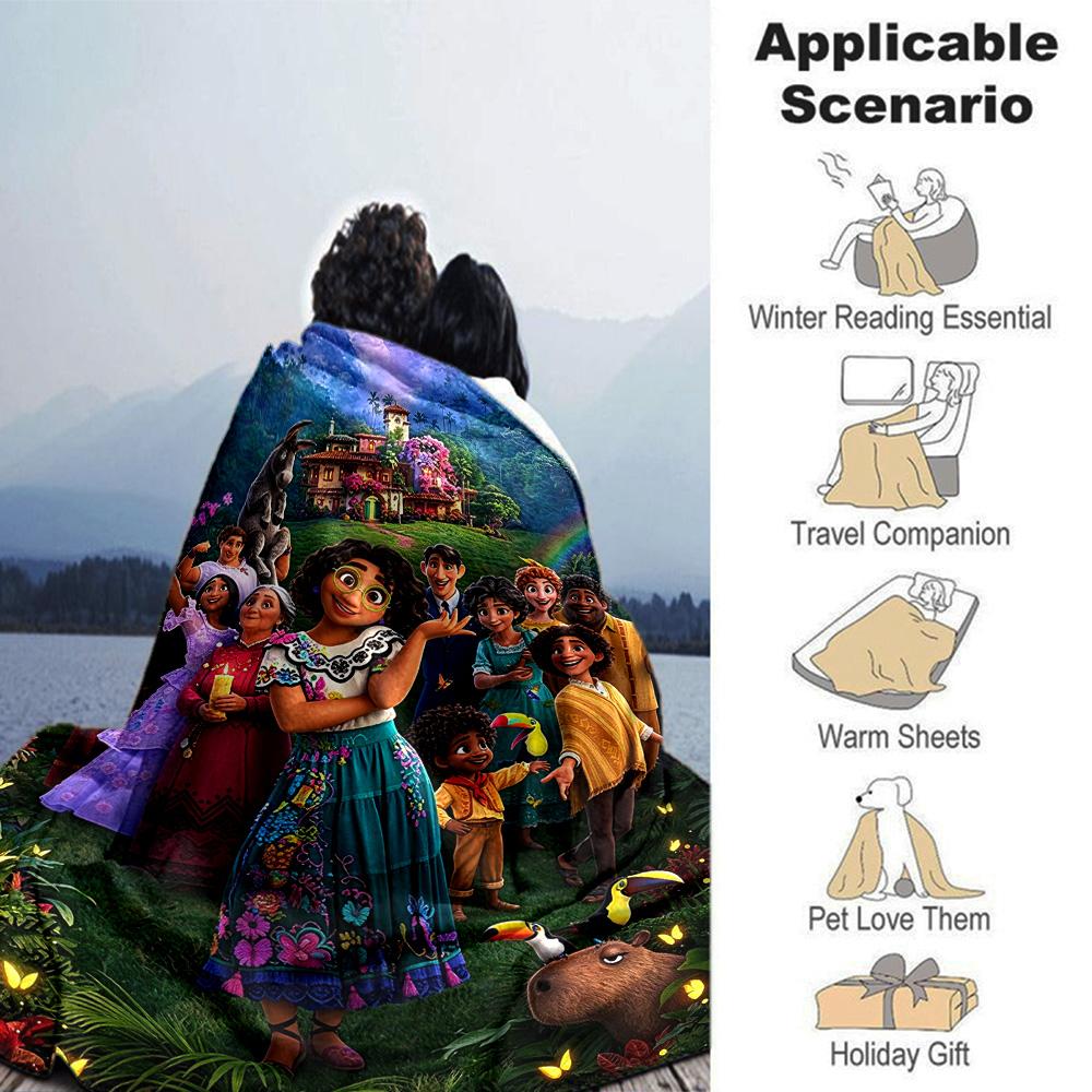 Colorful Family Celebration Flannel Blanket Super Soft Warm Cozy Blanket For Sofa Bed Office Travel Allseason Home Decor Gift