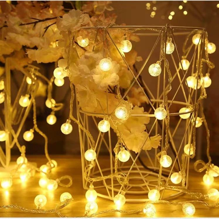 LED Solar Bubble Ball String Lights for Outdoor Ambiance