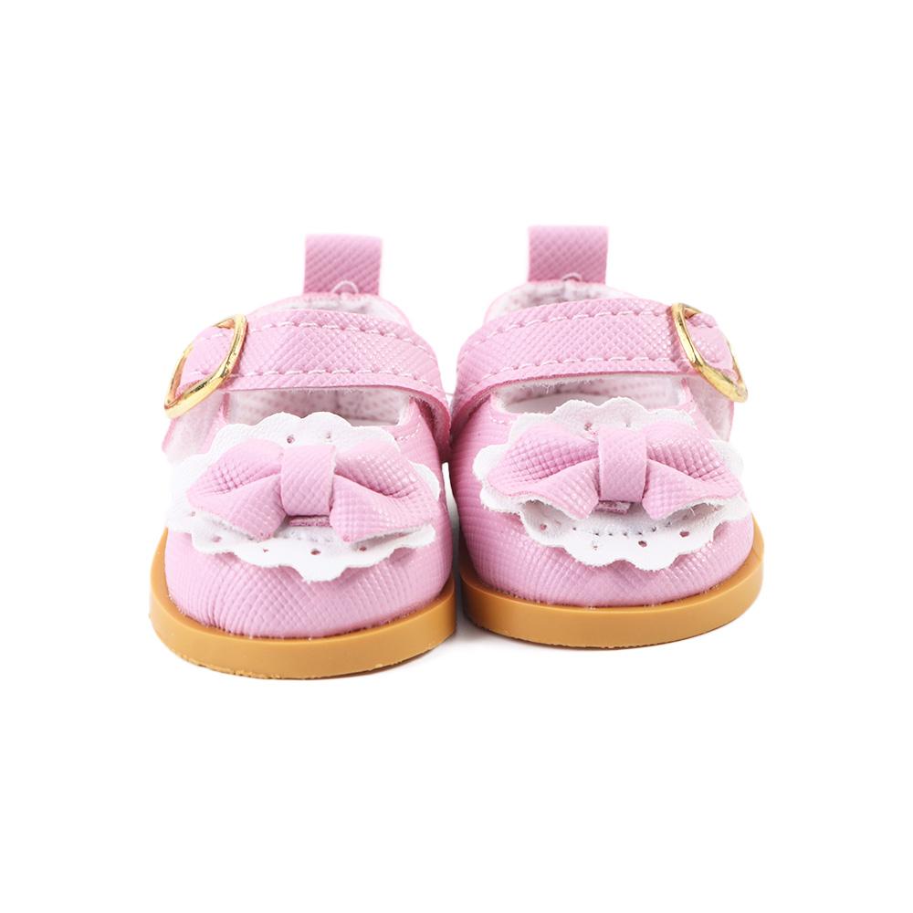 Decorate 14 Inches 5.5cm Cotton Doll Doll Shoes Mini Bow Shoes Doll Casual Shoes Doll Leather Shoes