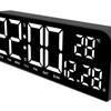 Modern Minimalist Led Desk Clock With Temperature Calendar And Alarm For Home Office Decor