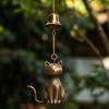 Cat Wind Chime Unique Cat Garden Decor Outdoor Cat Statue Themed Gifts Wind Chimes For Cat Lovers Hanging Memorial Ornaments