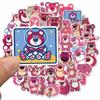 Cute Strawberry Bear Stickers 50 Adorable Cartoon Waterproof Decals For Luggage Notebook And Water Bottle