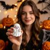 Cute Desk Accessories Halloween Ghost Pen Holder, Mini Figurine Decor, Funny Unique Holiday Present Pencil Stand Ornament, Creative Office Organizer