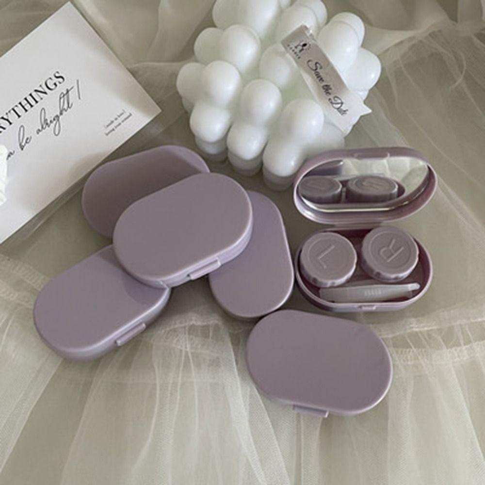 Simple Contact Lens Box Portable Contact Lens Care Box Mirror Contact Lens Case  Student