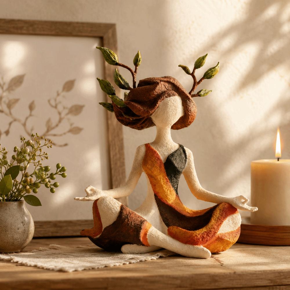 Yoga Girl Meditating Statue Multi-Purpose Inner Harmony Figurine Home Decoration  Living Room