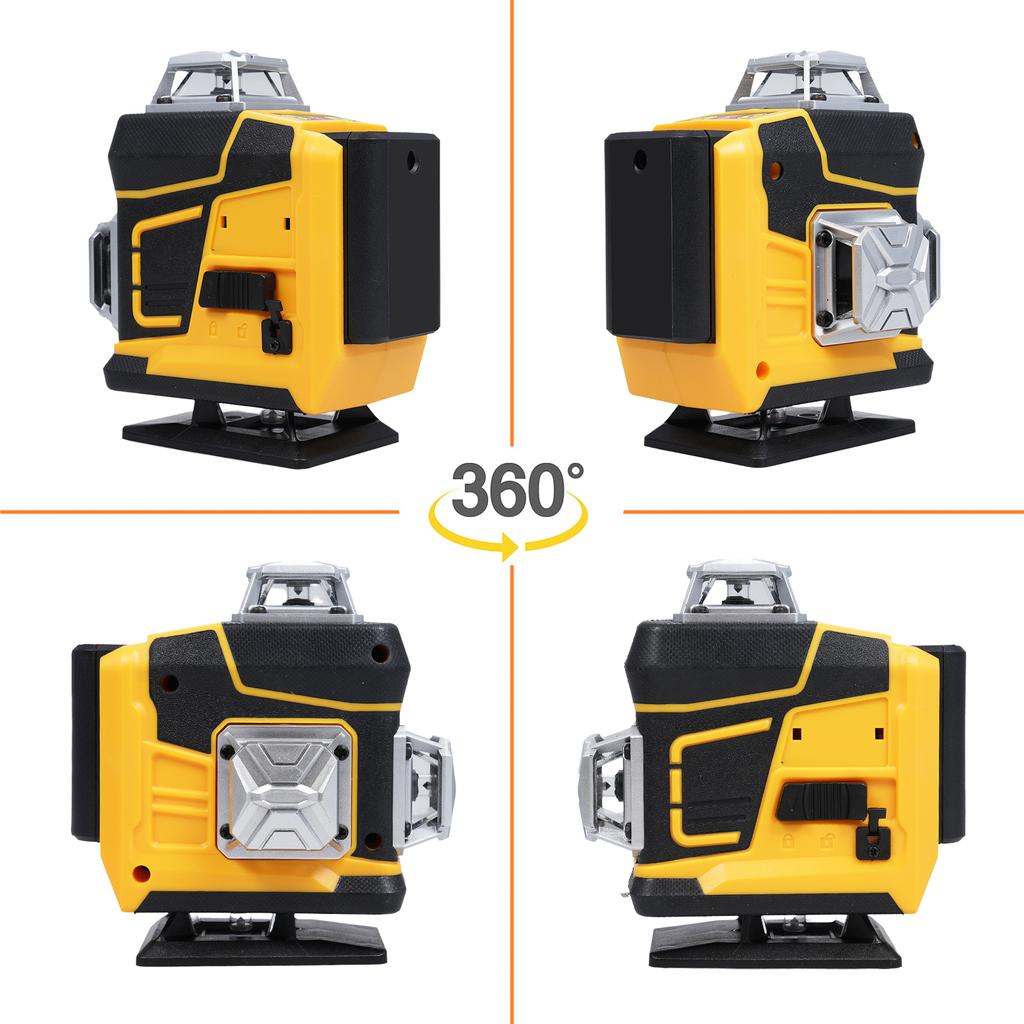 Multifunctional 4D 16 Lines Laser Level 3 Degrees  Selfleveling Machine Rechargeable Lithium Battery