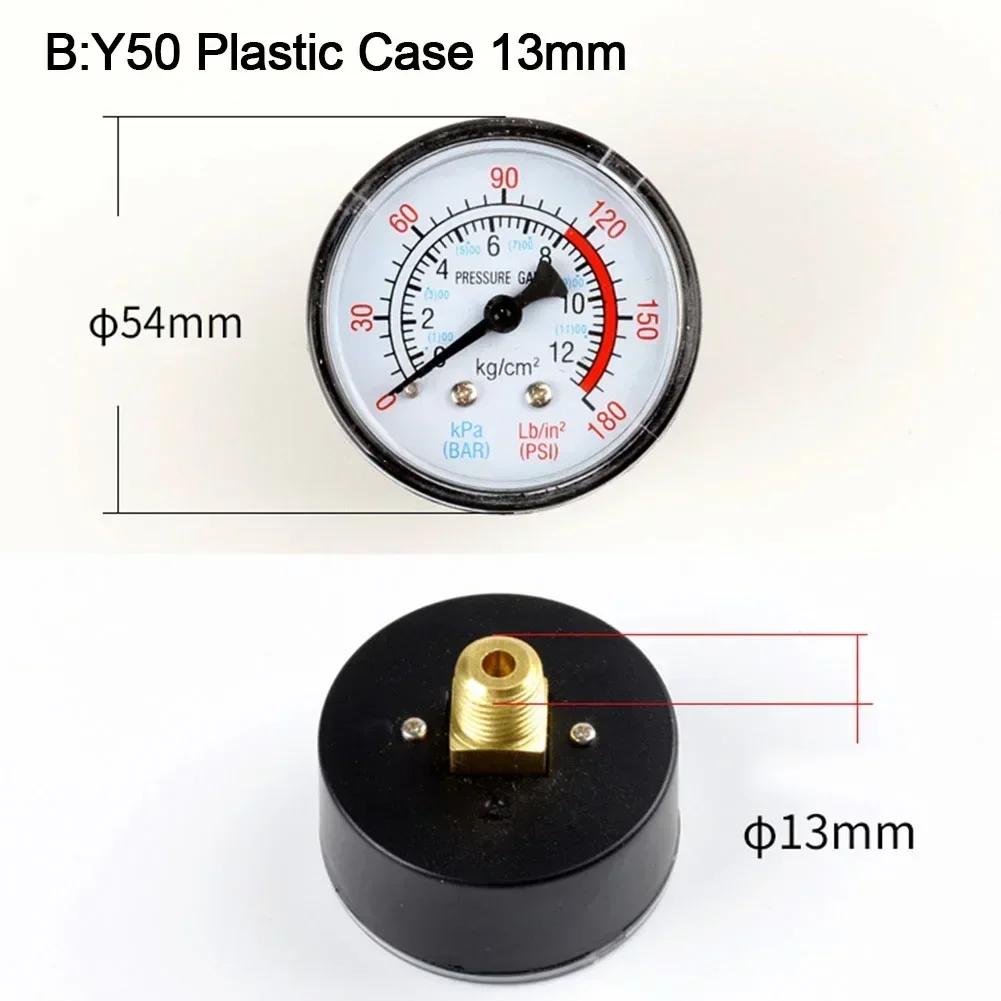 Y40 Y50 0-180PSI Gas Water Fuel Liquids Meter Pressure Gauge For Air Compressor