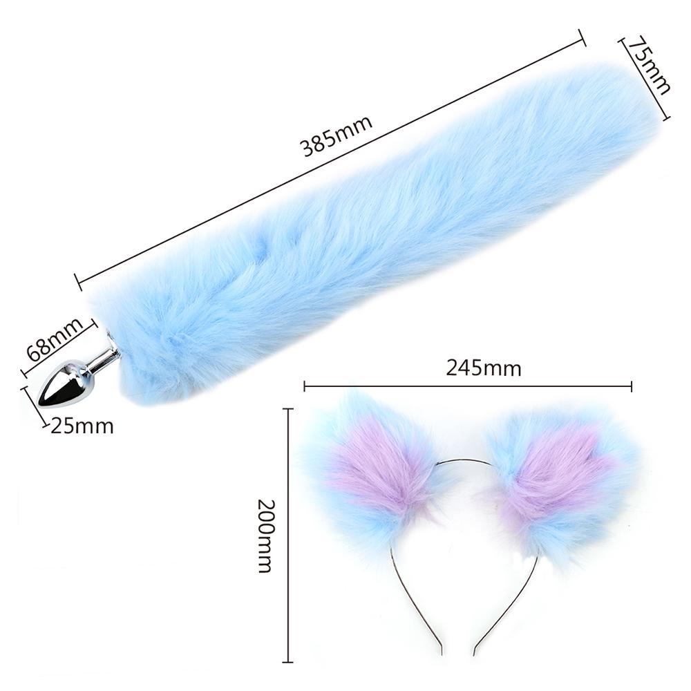 Prostate Massager Adult Games Sex Toys For Women Men Couples Smooth Touch Anal Plug With Cat Ears Headbands Fox Tail Metal Butt Plug