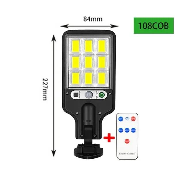 

Solar LED Lights Outdoor Solar Lamp of Motion Sensor 3 Modes Waterproof IP65 Solar Garden Light Street Yard Lantern 108COB