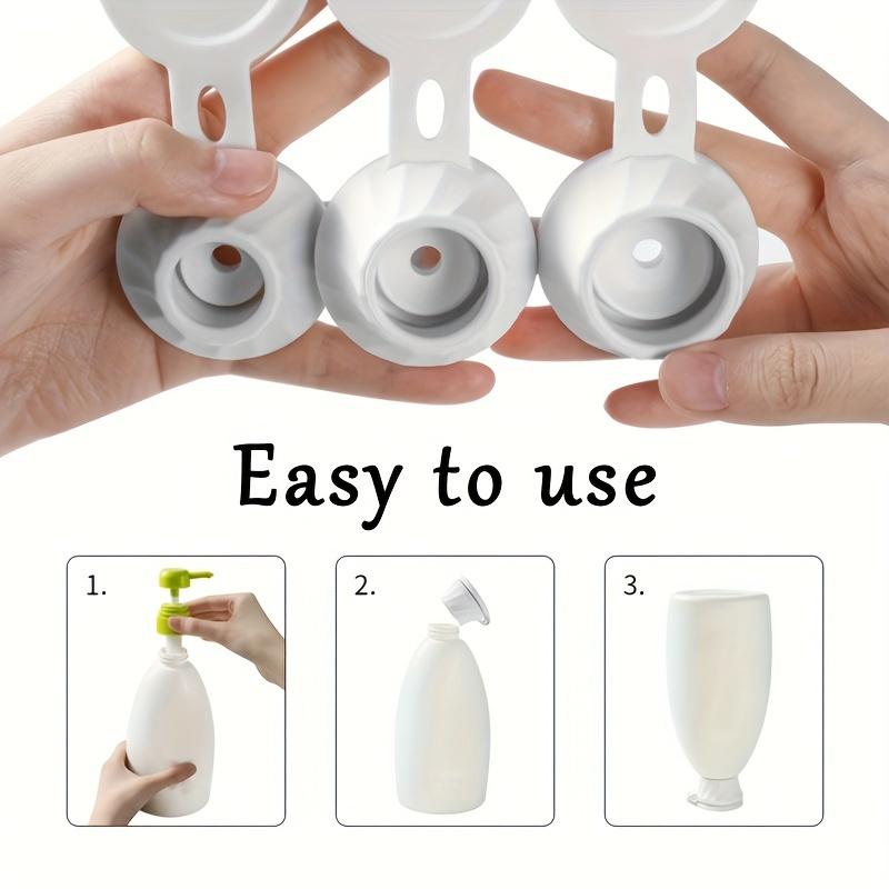 3/6Pcs Inverted Bottle Cap Bottle Emptying Caps Kit Inverted Caps Flipping Bottle Set 3 Sizes Adapters for Kitchen Bathroom