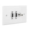 2 VGA Port 3.5 Female Head Wall Plate Panel for Home Theater Installation