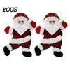 Christmas Curtain Tiebacks for Living Room 2Pcs Santa Tiebacks, Dancing Reindeer Holdders, Metal Clip Theme Holders Office Cute Bear Holdbacks Window