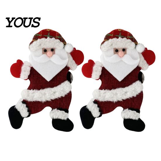 Christmas Curtain Tiebacks for Living Room 2Pcs Santa Tiebacks, Dancing Reindeer Holdders, Metal Clip Theme Holders Office Cute Bear Holdbacks Window