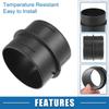 A ABSOPRO Car Air Duct Connector Straight Air Heater Duct Joiner Connector Pipe 60mm Outside Diameter Plastic Black