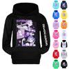 Kids' Long Sleeve Loose Pullover Letter Print Drawstring Hooded Sweatshirt