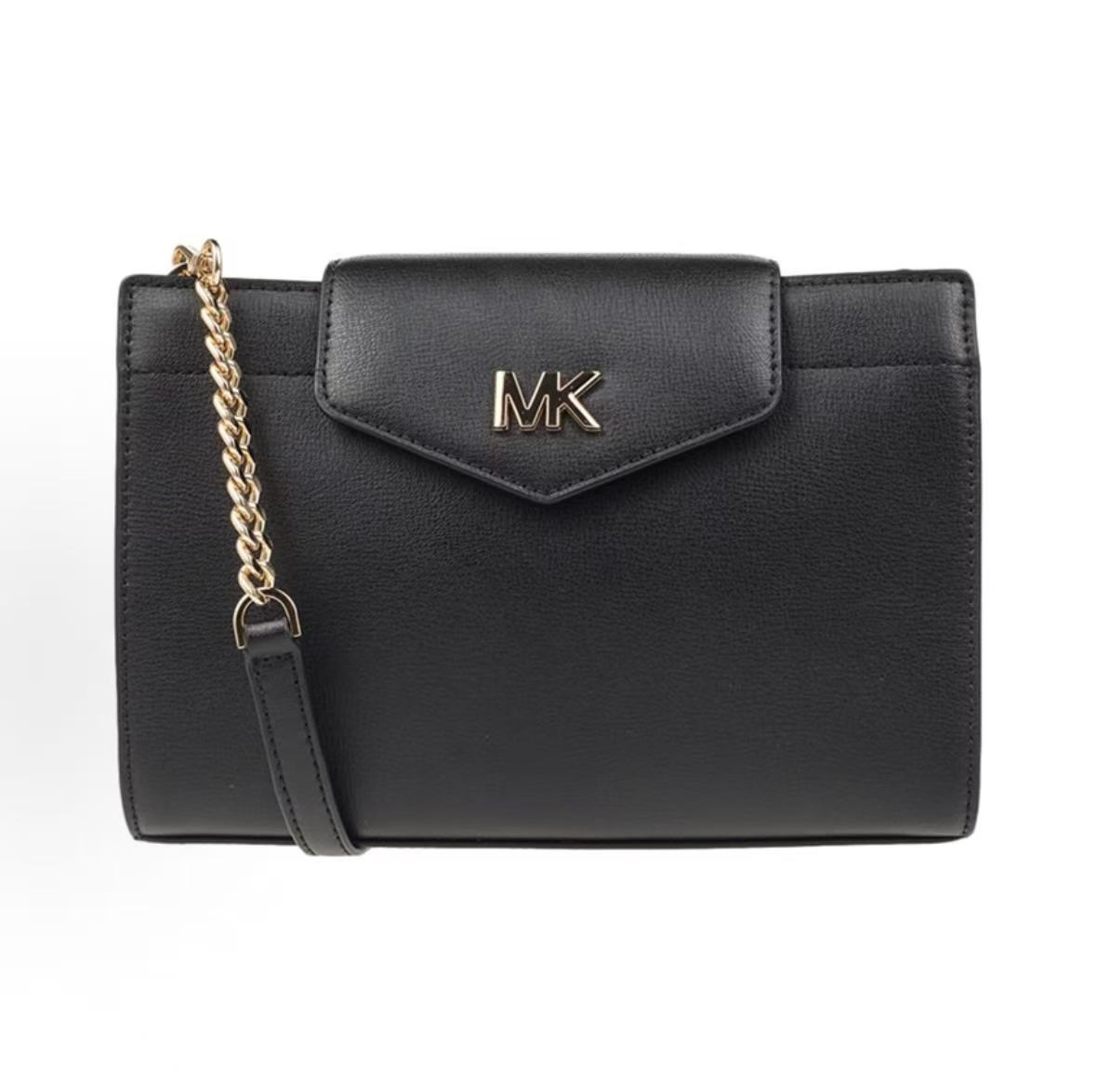 

Michael Kors Mott Classic Solid Color Wide Strap Commuter Fashion Leather Shoulder Bag Women Bags Black 35S0GOXC7L-BLACK Basic Set (Bag+Dust Bag)