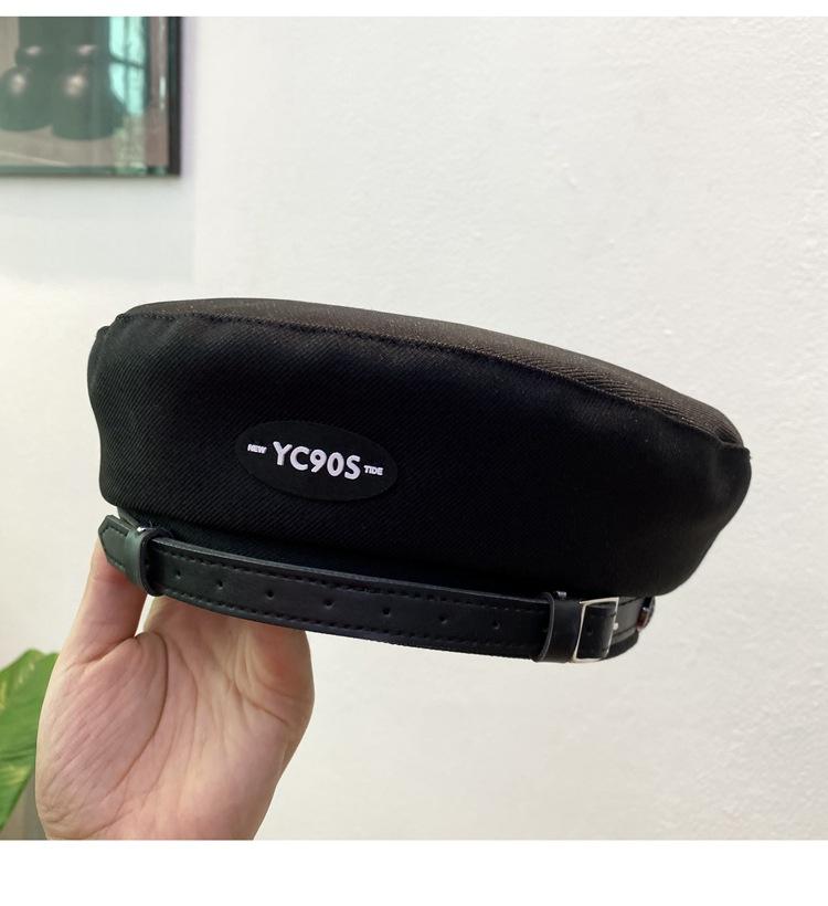 

Универсальный ретро берет с пряжкой, детский весенне-осенний, маленький, шляпа уличного художника Adult (56-58cm) чёрный