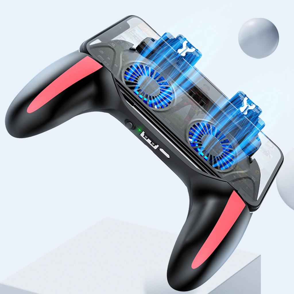 Cooling Fans Mobile Phone Game Controller Gamepad with 2500mAh/5000mAh Battery Gamepad for Smartphone Mobile Gaming Handle