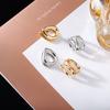 Metalllic Water Drop Double-Sided Ear Cuff Earrings - Light Luxury, High-End Feel, European American Style.