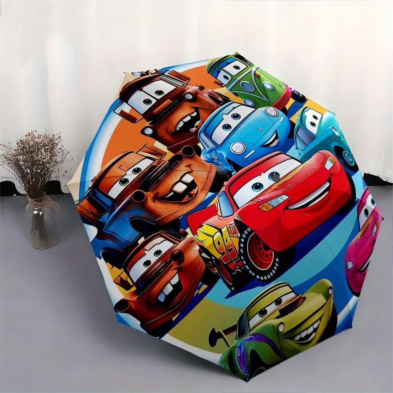 Radiator Springs,Cars Automatic Umbrella Tri fold Portable Umbrella, Best Holiday Gift for Men and Women, Durable Iron Frame, Playful Desi
