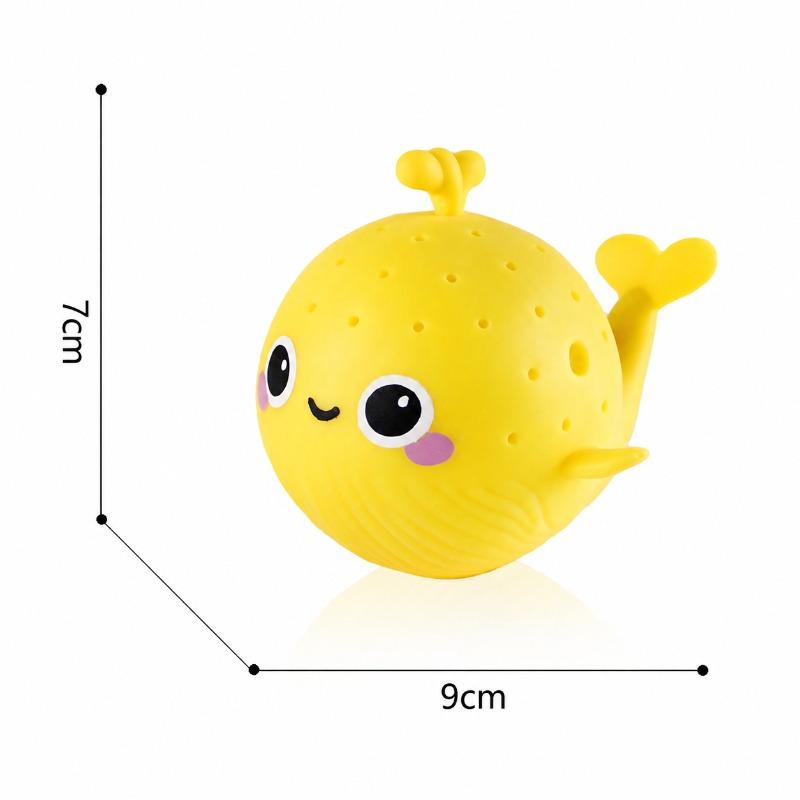 Cartoon Whale Shaped Bath Toy Lovely Water Playing Interactive Entertainment Gadget Cute Animal Design Cleaning Plaything