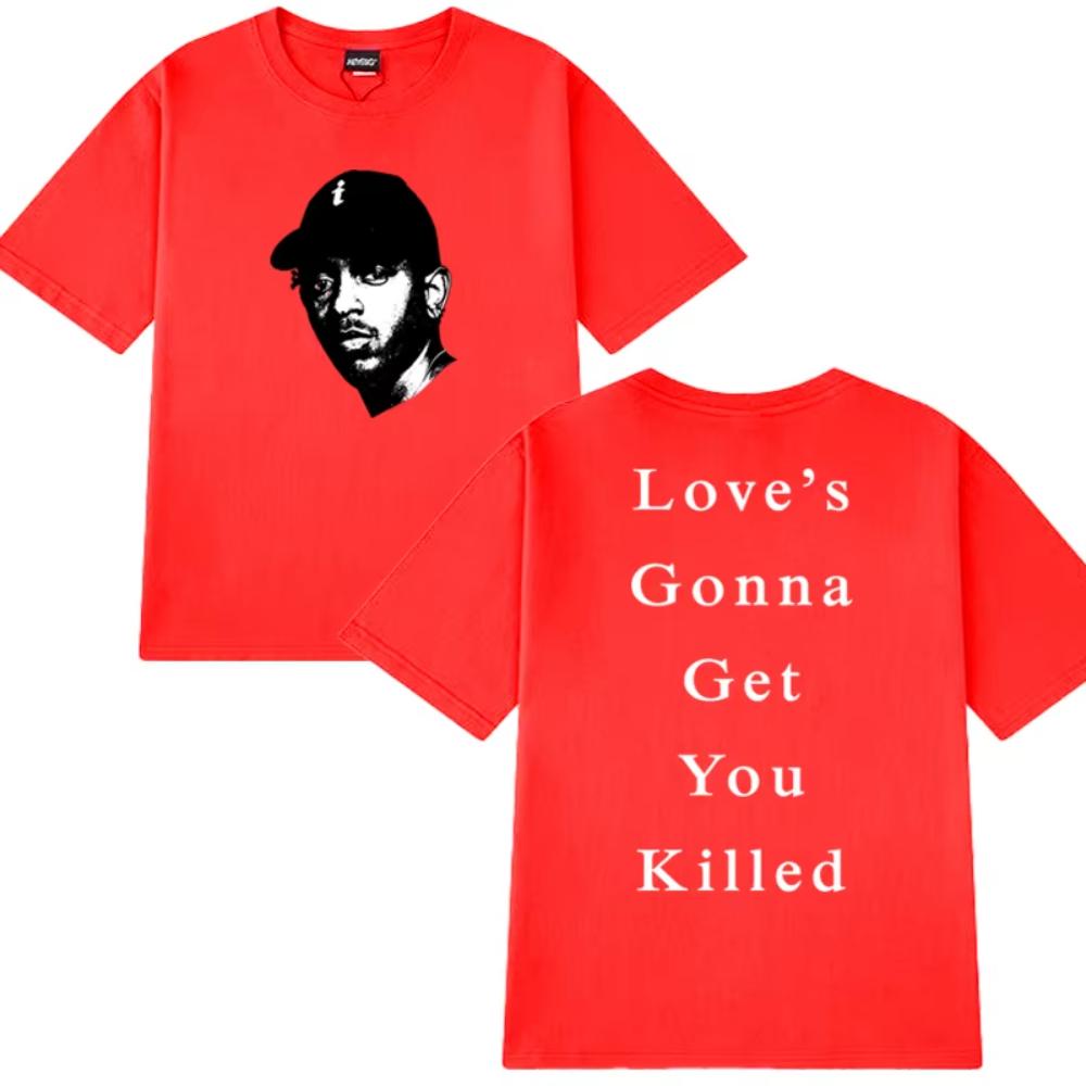 Kendrick Lamar Rap Album Double Sided Printed Short Sleeve Tshirt Unisex Vintage Oversized T Shirts Men Women Cotton Streetwear
