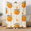 basketball Theme Printed Blanket - Perfect for Couch, Bed, Travel & Outdoor Use | Machine Washable, Cozy & Durable.