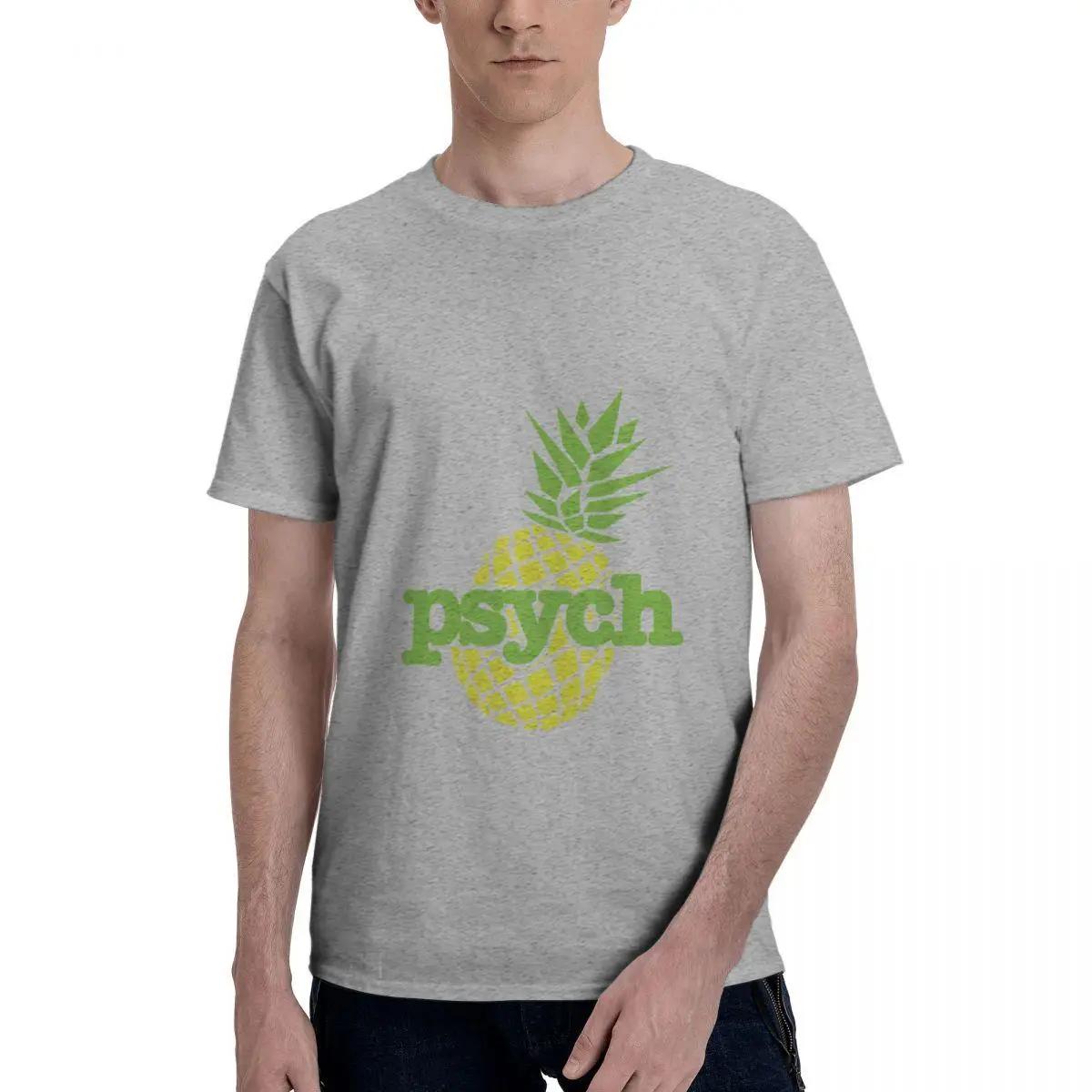 Cotton man tshirts Psych Pineapple Essential TShirt black t shirts Mens tshirts brand tshirt male tops S