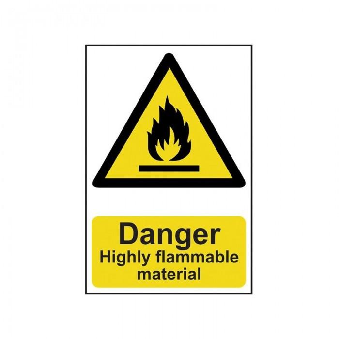 Scan Danger Highly Flammable Material - Pvc Sign 200 X 300mm