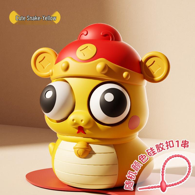 Creative Bubble-Blowing Pinchable Decompression Toy Doll for Students and Kids