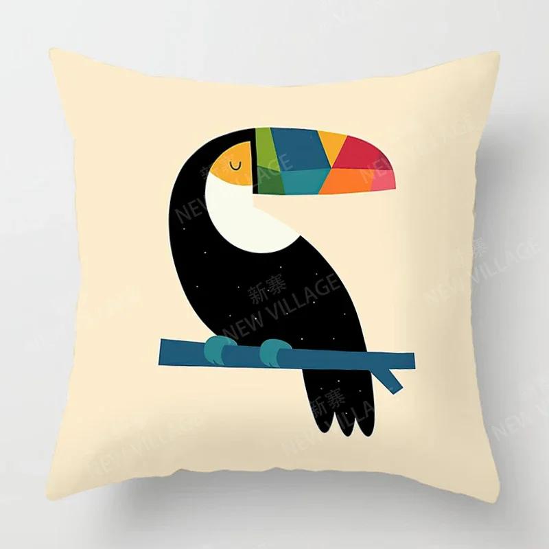 

Nordic Home Decor Throw Pillowcase Sofa Cushion Cover Modern Living Room Child Kawaii Cartoon 66x66cm небесно-голубой