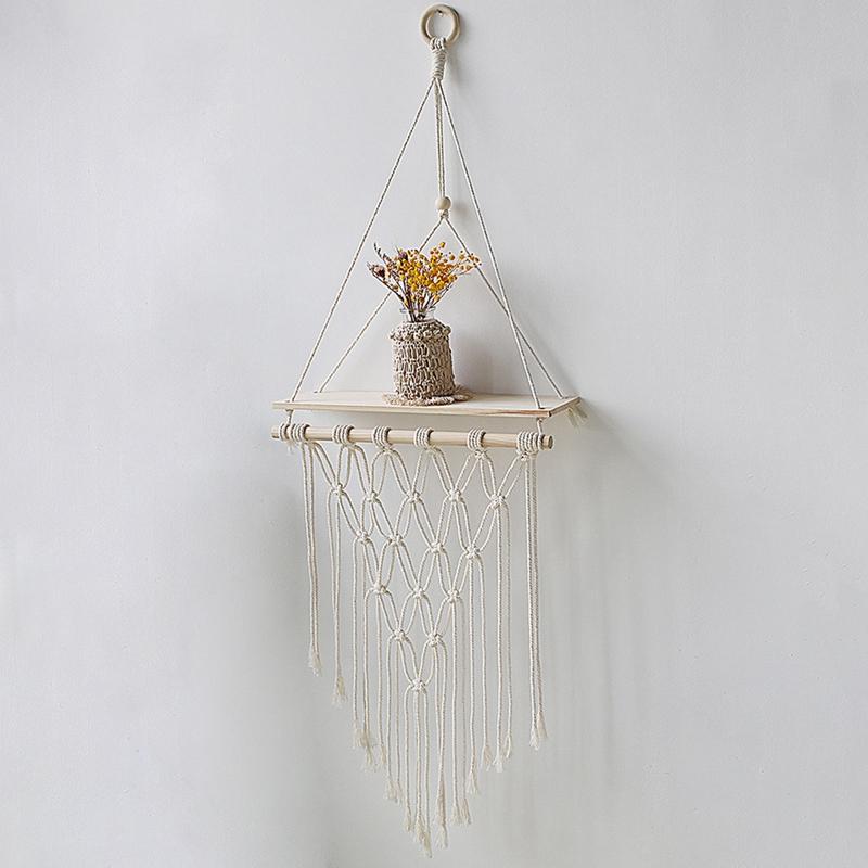 Wall Shelf Boho Home Decor Shelves On Wall Candle Holder Floating Shelf For Bedroom Wood Decoration Kids Shelving