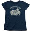Three Stooges Womens T-Shirt Gents Without Cents Navy Tee Unisex T-Shirt
