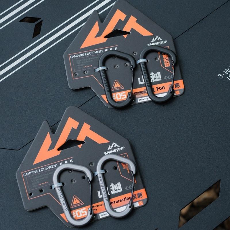 2Pcs D Ring Carabiner Outdoor Survival Gear Lightweight Handbag Strap Clips For Hiking Camping Climbing Accessories