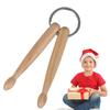 Mini Drum Sticks Keychain Wood Drumsticks Percussion Key Ring Decoration Keyrings Drum and Percussion Accessories