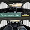 Magnetic Sunshade Privacy Curtains for Small Cars - Sliding Rail Type