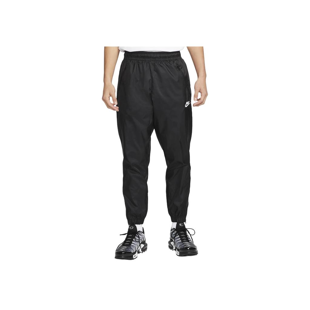 Nike Windrunner Logo Embroidered Tapered Knit Joggers Men Bottoms Black DX0654-011