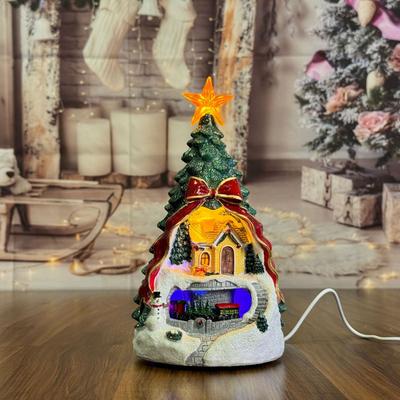 Weihnachtsdekorationen, leuchtende Musik, Weihnachtsbaum-Schreibtischschmuck, Schneemann-Spieluhren, Weihnachtsgeschenke