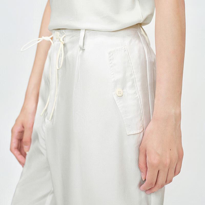 LESS Summer 2025 Vintage Straight-Leg Drawstring Trousers